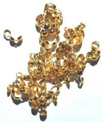 50 Gold Tone Clamshell Hook Bead Tips